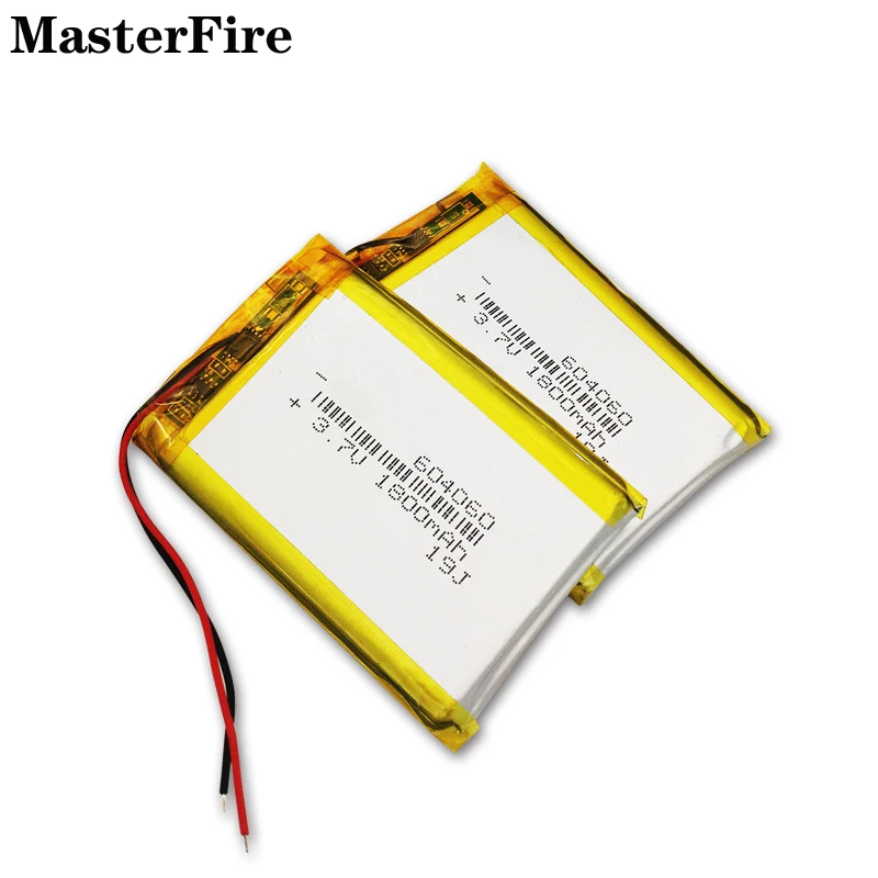 2-10PCS 604060 3.7V 1800mah Rechargeable Lithium Polymer Battery for GPS Navigator Bluetooth Speaker Driving Recorder PAD Cell