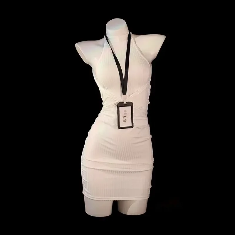 Japanese Sexy Secretary Uniform Cosplay Costumes Lace Perspective Hip Wrap Skirt Erotic Lingerie Nightclub Bar Party Temptation