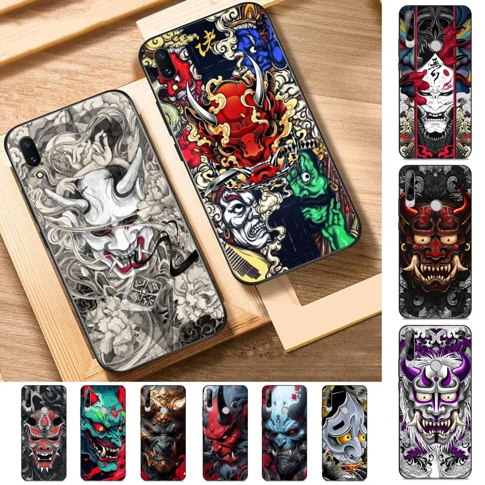 Samurai Oni Mask Phone Case For Huawei Y9 6 7 5 Prime Enjoy 7s 7 8 plus 7a 9e 9plus 8E Lite Psmart Shell