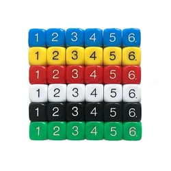 30PCS 16MM Game Dice Numbered 1-6 Math Manipulative Cubes Learning Activities Montessori Materials Educational
