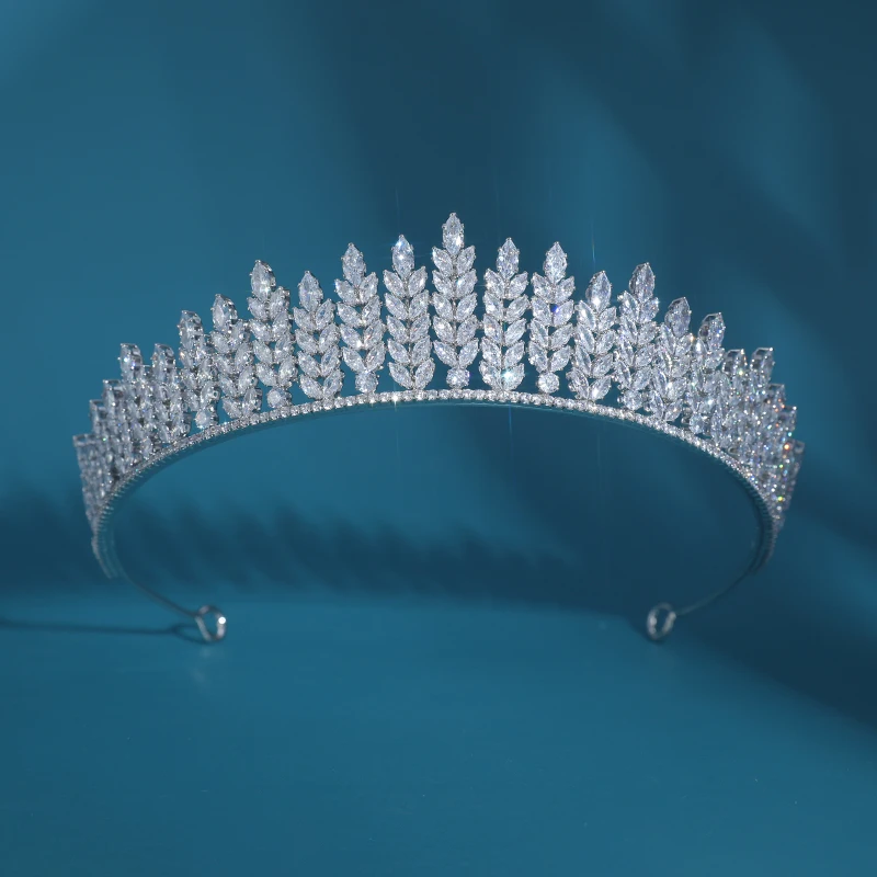 

Luxury Bridal Tiara Crown For Wedding Cubic Zirconia Princess Crowns For Quinceanera Women Girl Diadem Party Prom Bride Headband