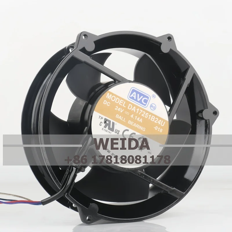 Original AVC 17251 DC24V 4.14A large air volume Variable frequency cooling fan DA17251B24U 17CM