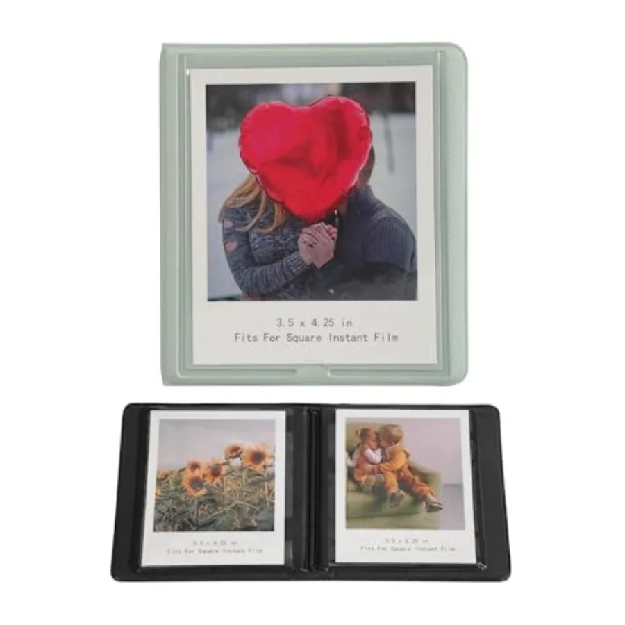 Small Polaroid Photo Album Book For Polaroid Now, i-Type, 600, and SX-70 Instant Photos, Holds 32 Pockets Fujifilm Instax Wide