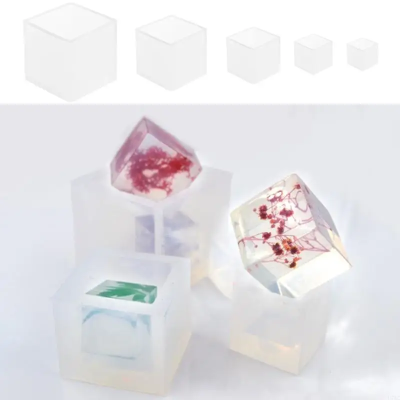 U75C Crystal Epoxi Resina Diy Decoración moho cubo pequeño Decoración moho silicona Decoración del hogar