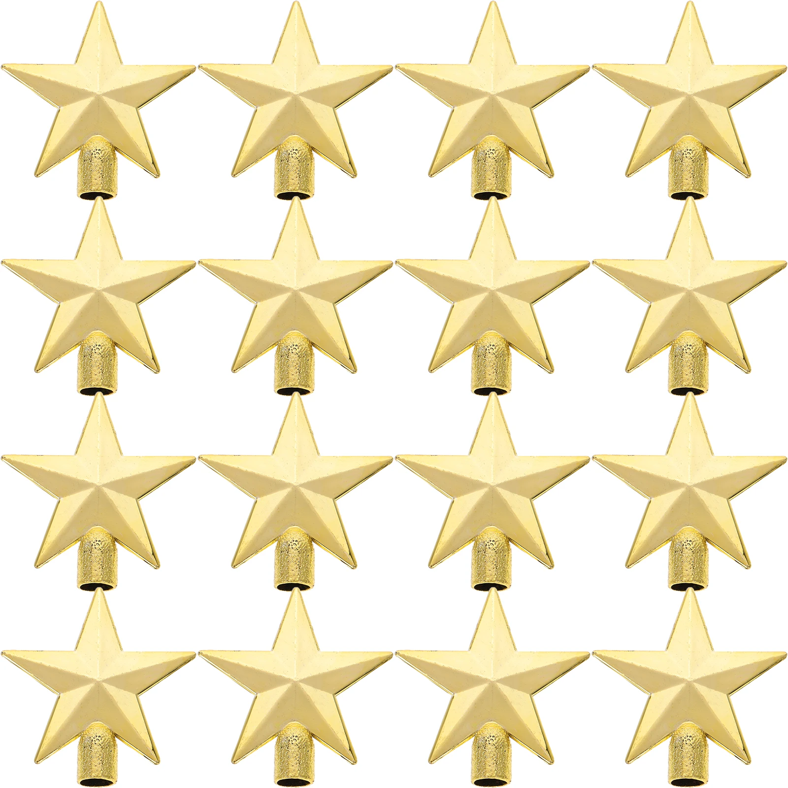

20 Pcs Tree Top Star Decoration Christmas Stars Topper Mini Rustic Small Xmas for Tiny Finial Plastic Decorations Father