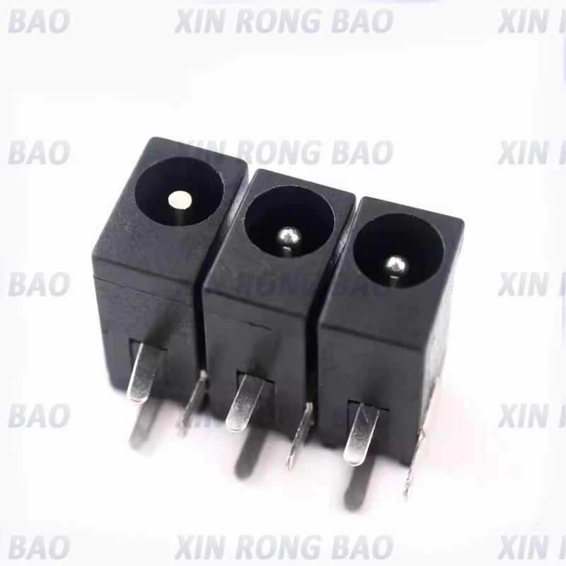 10PCS Hot Sales High Quality DC-002 Black DC Power Jack Socket Connector DC002 0.3A 50V 3.5*1.1mm/3.5*1.35mm  Socket