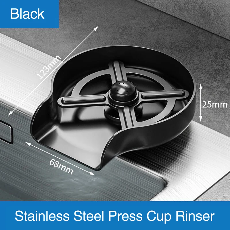 

304 Stainless Steel Cup Rinser Automatic 10 Hole High Pressure Cup Washer Bar Kitchen Beer Milk Tea Cup Sink Glass Cup Rinser