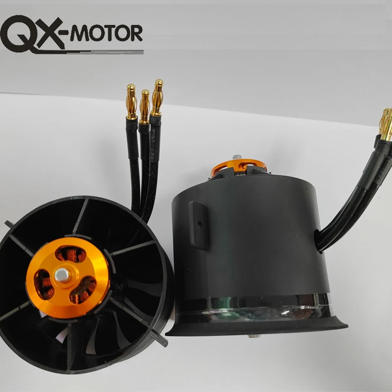 QX-Motor 70mm EDF QF3027 2200KV Silnik bezszczotkowy 6s 12 łopatek Wentylator kanałowy CW CCW / 100A ESC Do akcesoriów RC