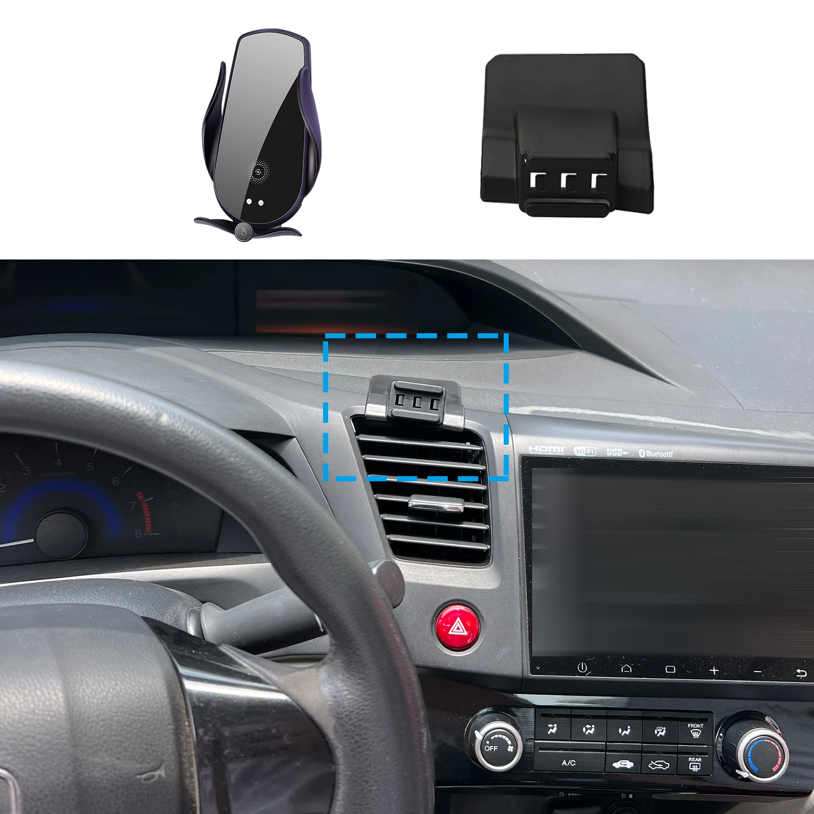 

Car Mobile Phone Holde GPS Bracket Navigation for Honda Civic 9 MK9 9th 2012 2013 2014 2015 Stand Auto Accessoriesr