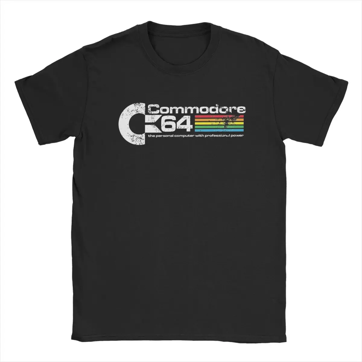 Commodore เสื้อยืด64ตัวสำหรับผู้ชาย, เสื้อยืดแขนสั้นคอกลมแขนสั้นเสื้อสำหรับใส่ในฤดูร้อน