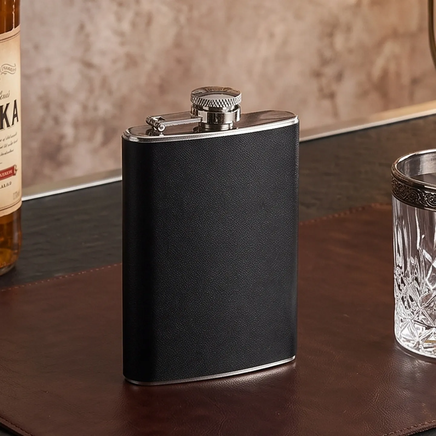 Stainless Steel Hip Flask Leakproof Container Whisky Flagon Portable Convenient Liquor Flask Outdoor