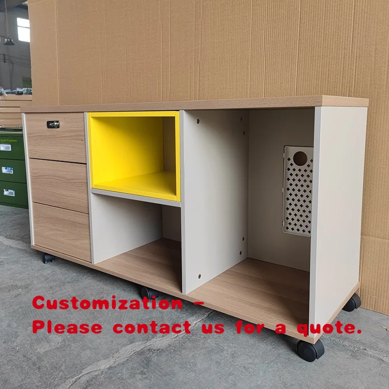custom.Office Steel File Cabinet with Minimalist Modern Design Mobile Low Storage Commercial Use