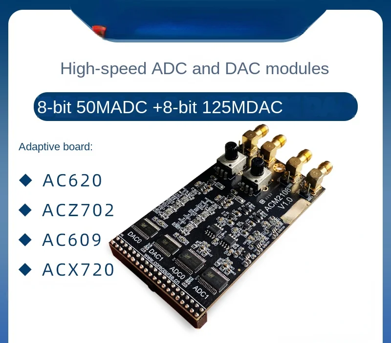 

8-битный двухканальный 50M высокоскоростной ADC 125M модуль DAC DDS сбор данных ACM2108