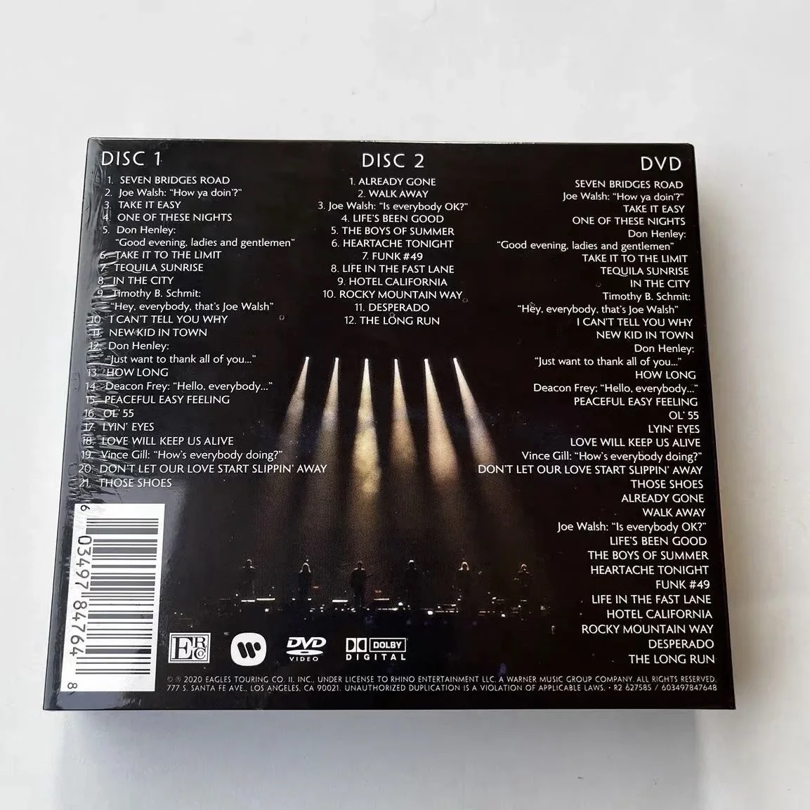 

Rock band Eagles Music CD Live From The Forum MMXVIII Album 2pcs Music Record 1pcs DVD Walkman Car Soundtracks Box Gifts