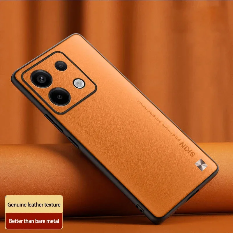 Простой кожаный чехол для Xiaomi Redmi Note 14S 4G, роскошный гибридный жесткий чехол для телефона Xiaomi Redmi Note 14S, чехол Fundas