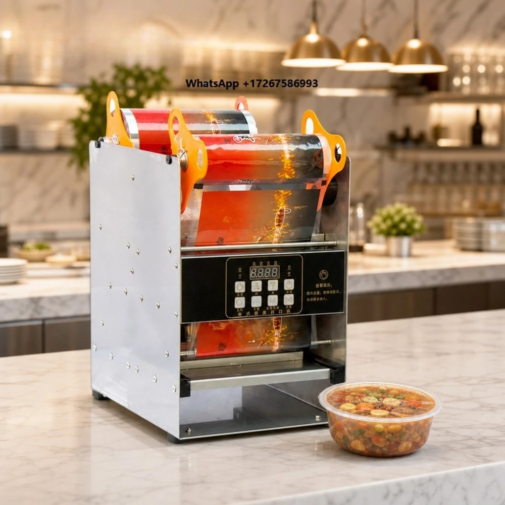 Shuchen Auto Sealing Machine Plastic Cup Sealing Machine Cube Ice Machine for Sealing Paper Cups and Plastic Cups
