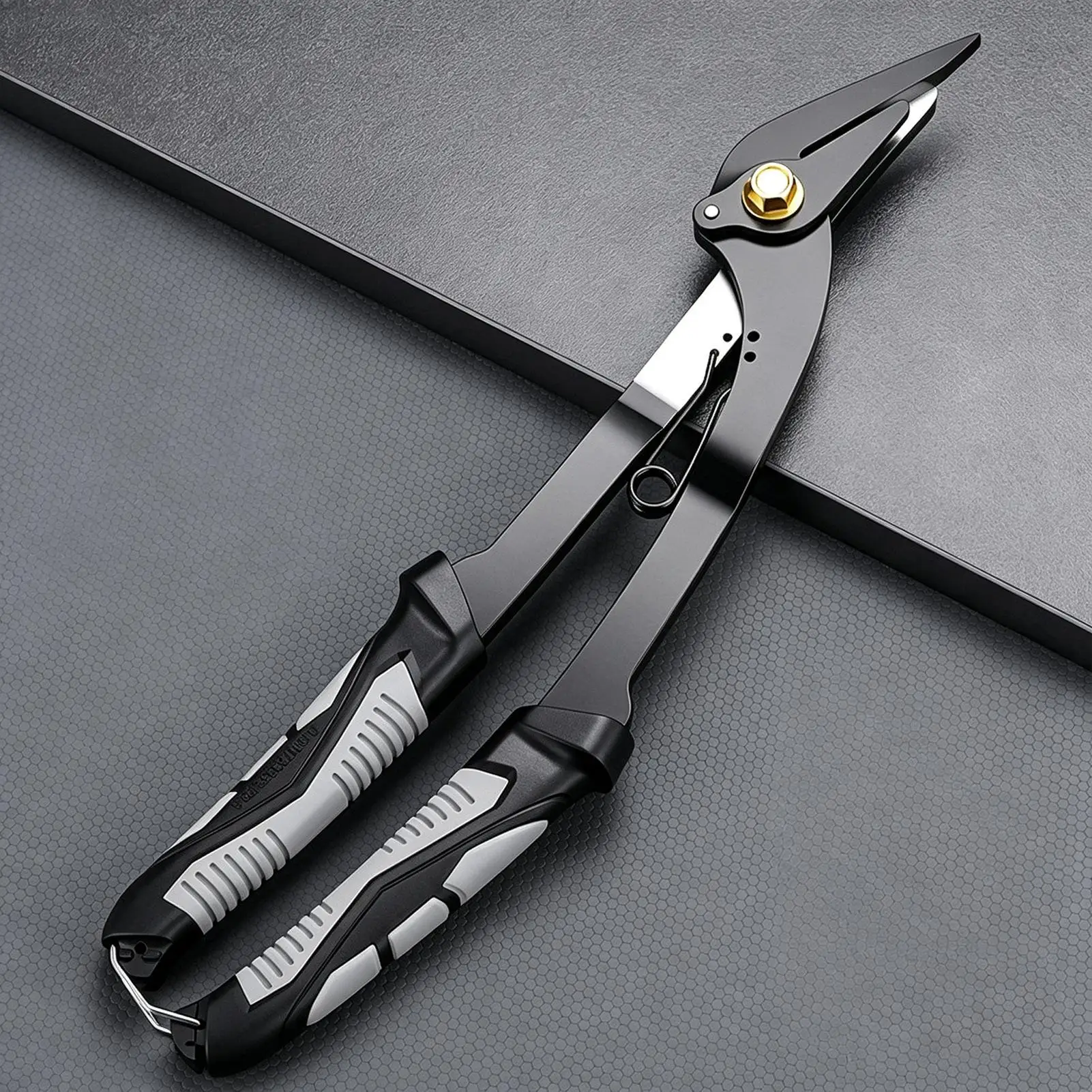 Metal Cutter Heavy Duty Ergonomic Grip Long-Lasting Rust-Resistant Sheet Metal Shears For Aluminum Gutter PVC Stainless Steel