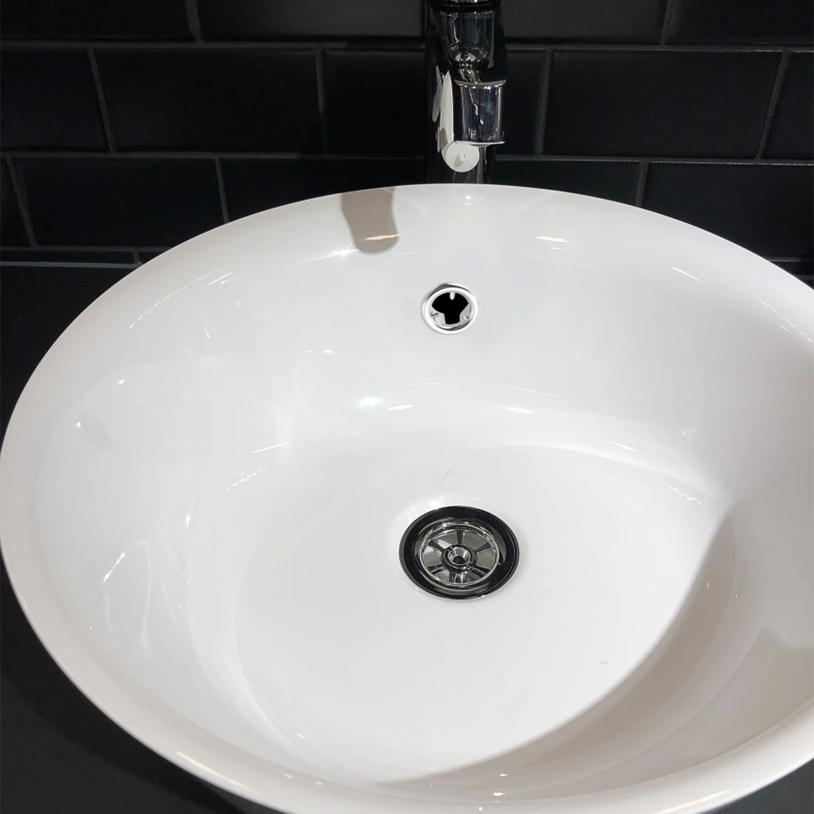 

15Pcs Wash Basin Overflow Ring Durable Bathroom Sink Accessory Long Lasting Replacement Bathroom Wash Basin Overflow Ring