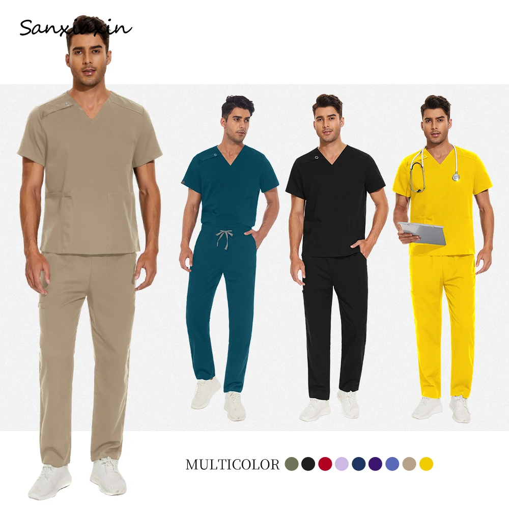 

Unisex Doctor Uniform Men Scrub Set Dentistry Uniform Women Hospital Surgical Suits Dental Clinic Pet Clinic Veterinary Workwear