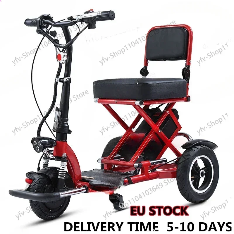 48V12A 40-50KM 22KG Folding Electric Tricycle for Adult Motorcycle for Seniors Mobility Scooters disabled Three Wheeler Trike