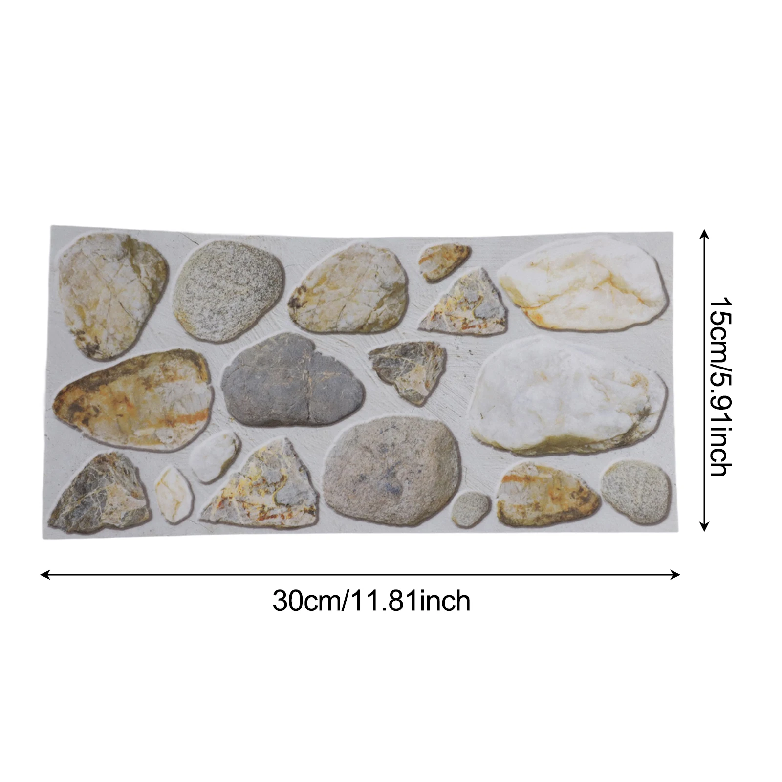 Flexible Home Improvement Decor Simulated for pebble Wall Sticker Textured Aesthetics For Surfaces Home Improvement Projects