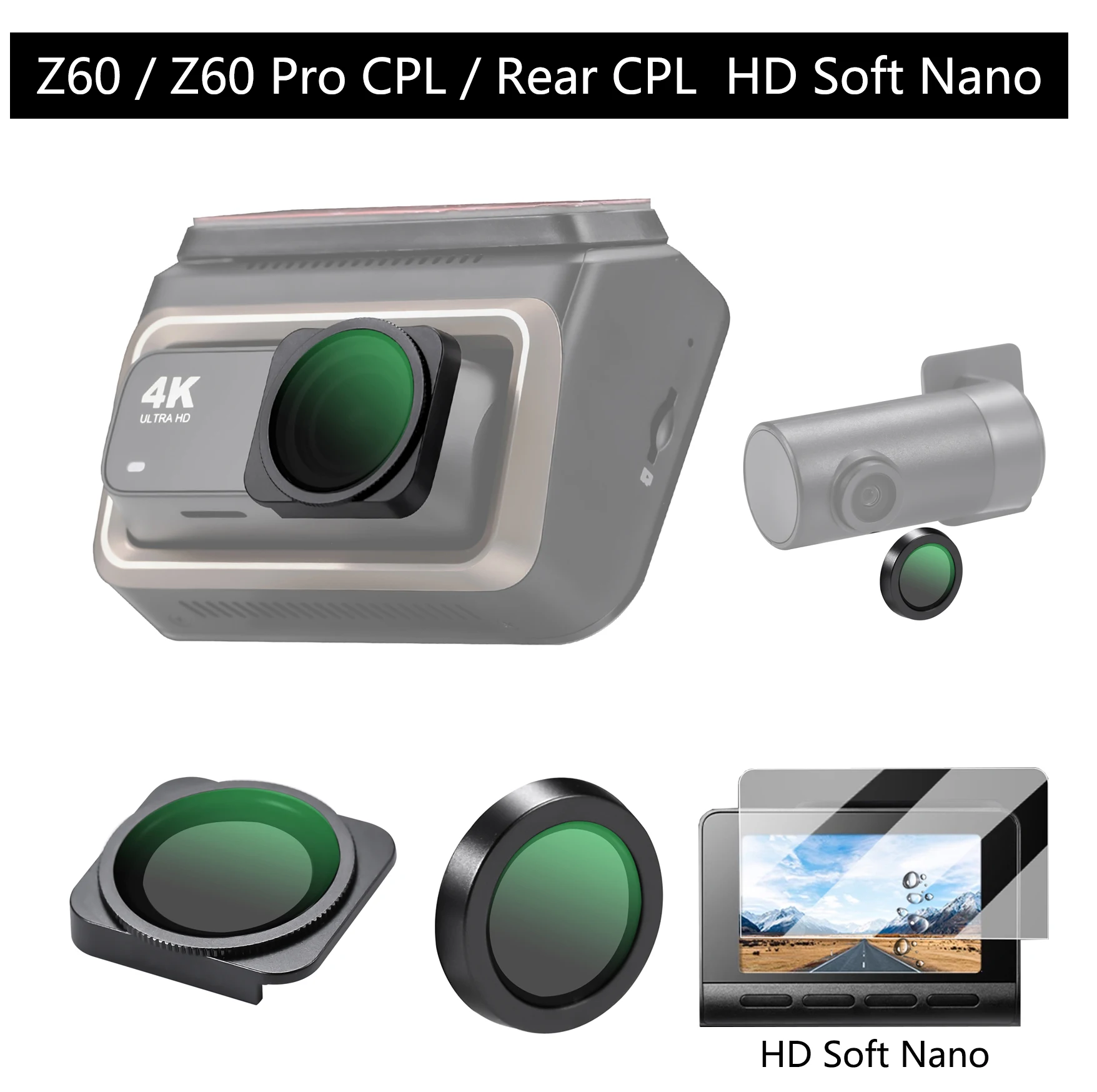 for ddpai Z60 PRO CPL Filter HD Lens Dust Protection Anti Glare for ddpai Rear camera CPL Filter