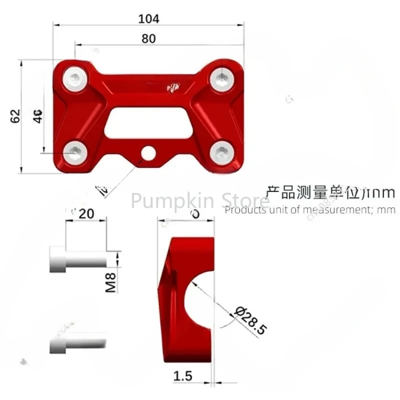 Motorbike Modification Handlebar Risers Brick Mount Handle Clamp For CB650R CB400F NX400 2024 Accessory