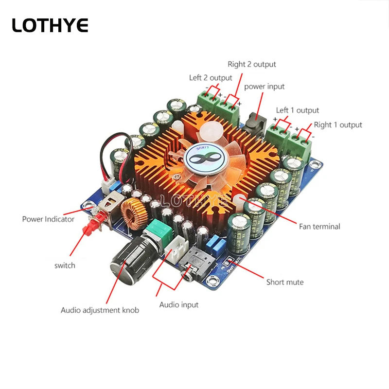 

TDA7850 Four Channel Car HIFI Digital Power Amplifier Module Board Beautiful Sound Version 50W*4 fever level high fidelity