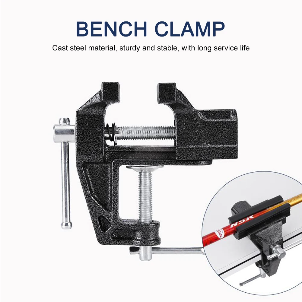 Golf Grip Replacement Tool Bench Clamp Multi-Functional Vise Clamp Cast Steel Quick Shaft Clamp Golf Club Regrip Vise Tool