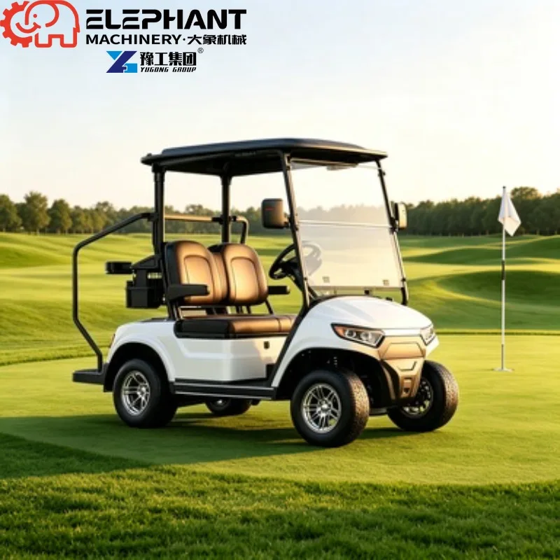 Electric Golf Cart, Forward 2 Row Seats Off Road Hunting Cart Custom Paint Lifted Chassis Lithium Powered