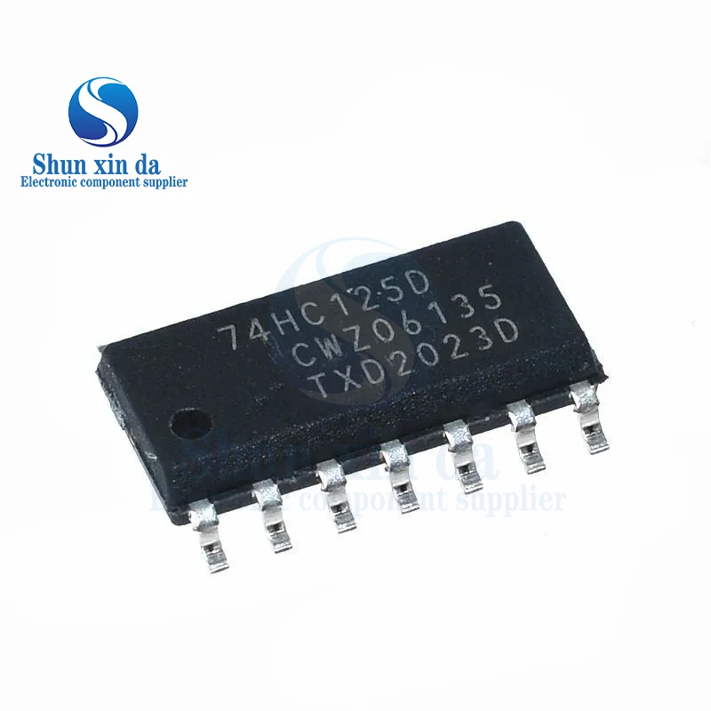 20PCS 74HC125D SOP-14 74HC125 SN74HC125DR SN74HC125D HC125 SMD IC Quad buffer/line Driver 3-state