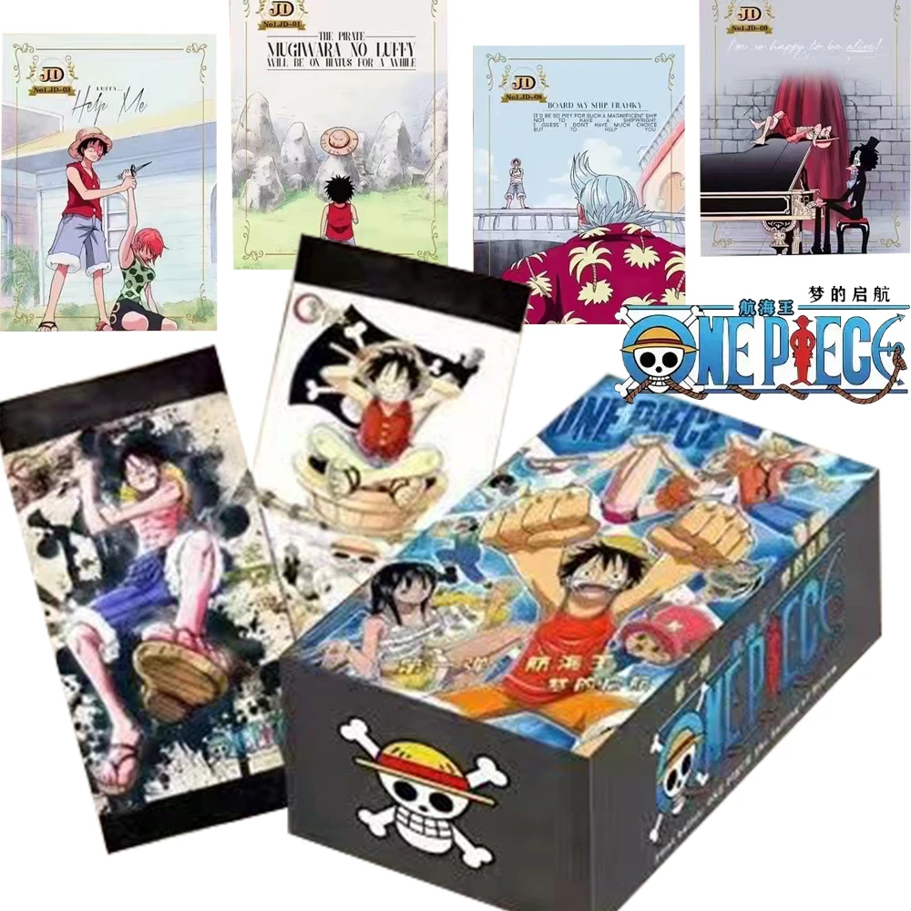 One Piece Cards Collection Classic Japanese Anime Characters Luffy Sanji Zoro Stereoscopic Raster Card Toy Kid's Festival Gift