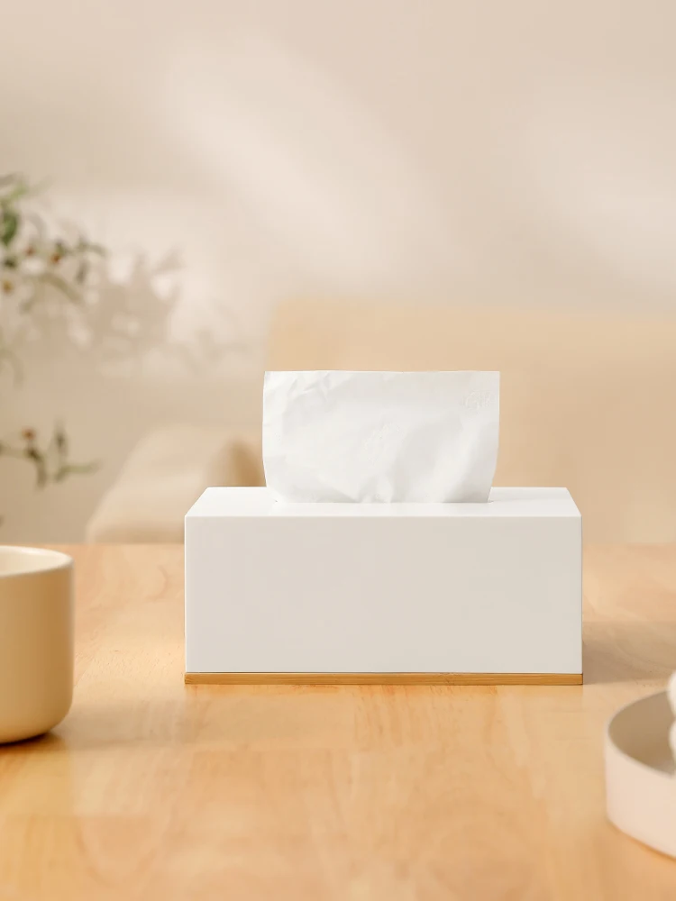 

Бытовая коробка для хранения салфеток в японском стиле, простая креативная бамбуковая нижняя коробка для салфеток, журнальный столик для гостиной, настольная бумажная коробка