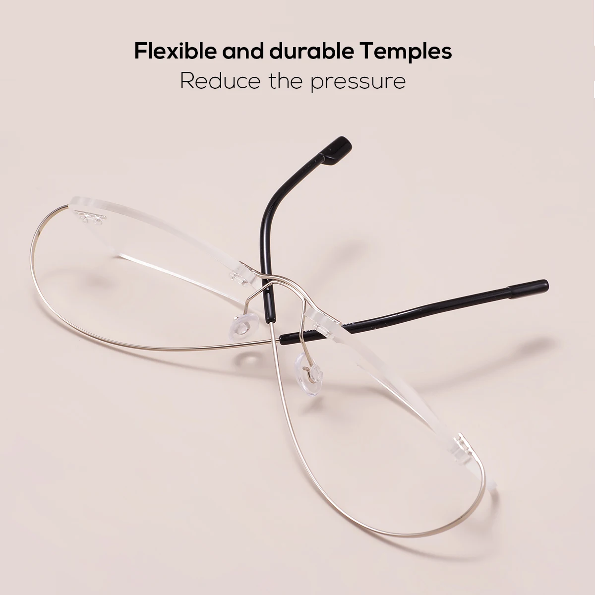 Men Women Super Flex Spectacles and Light Memory Metal Rimless Eyeglasses Frames For Myopia Lenses Reading Progressive Lenses