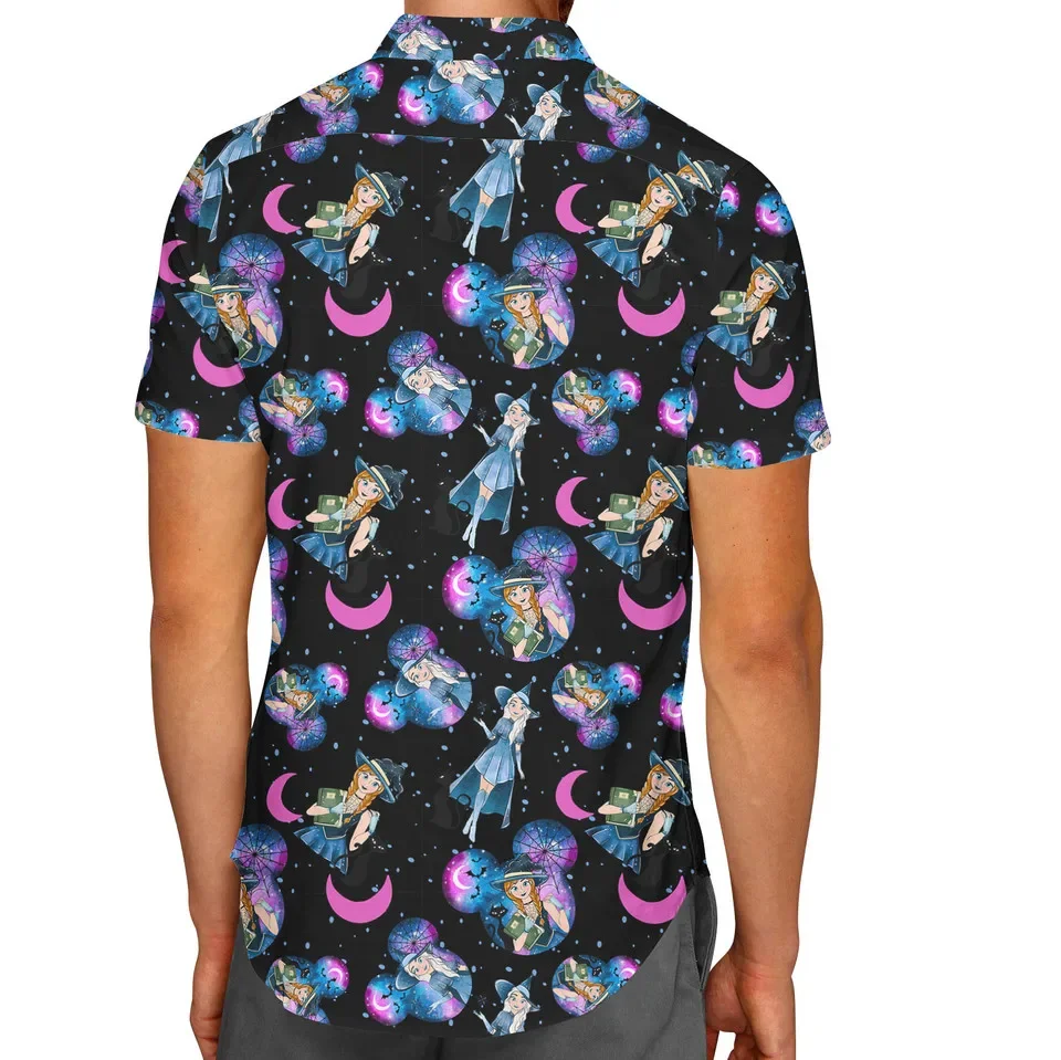 2024 Disney Halloween Ghost sisters Elsa and Anna Hawaiian Men's Shirt