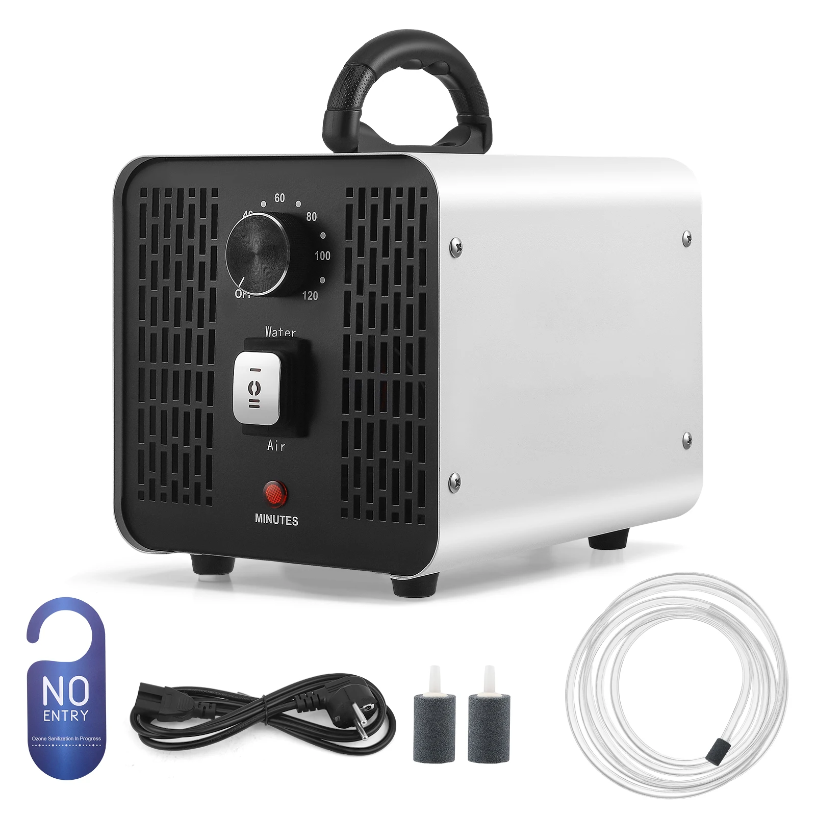 Generador de ozono 2 en 1 de 60.000 mg/h con modo de aire y agua, purificador de aire de ozono inteligente de alta capacidad, eliminación de olores para el hogar, humo