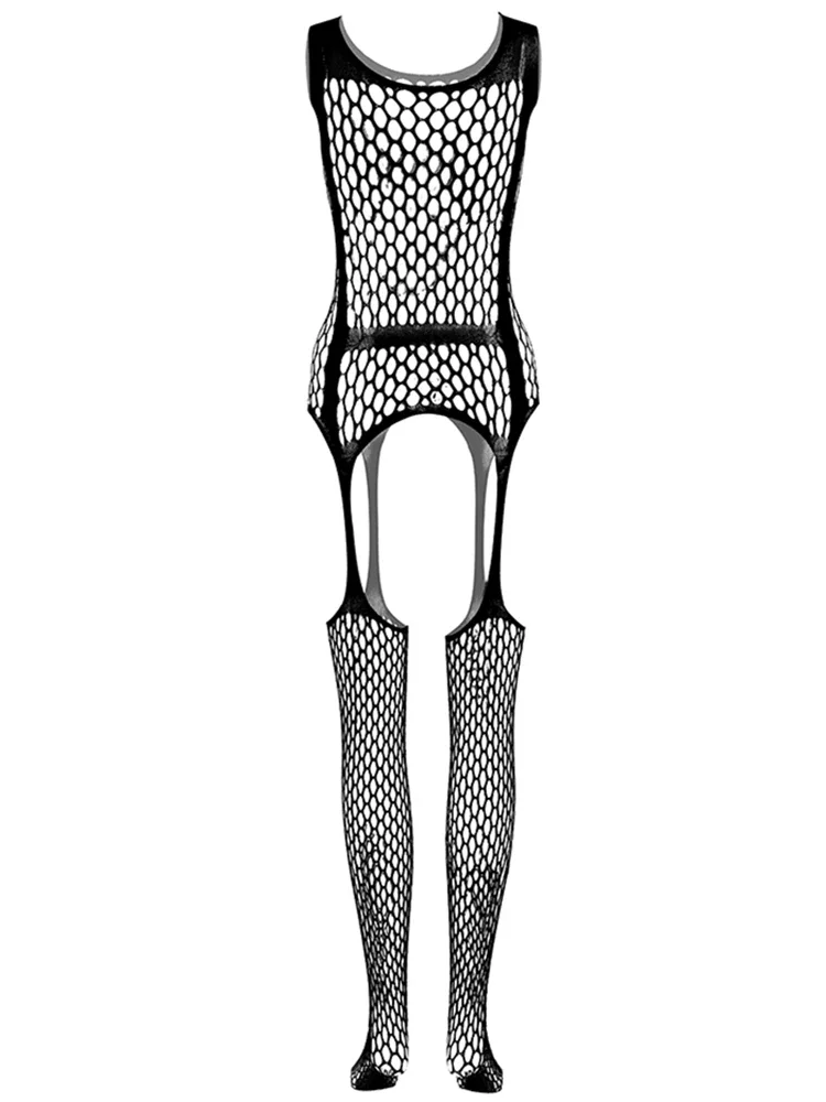 2025 New Male Underwear Exotic Erotic Full Body Stockings Mesh Jumpsuits Adult Women Fashion Sleepwear Gay Sexiest Bodysuit