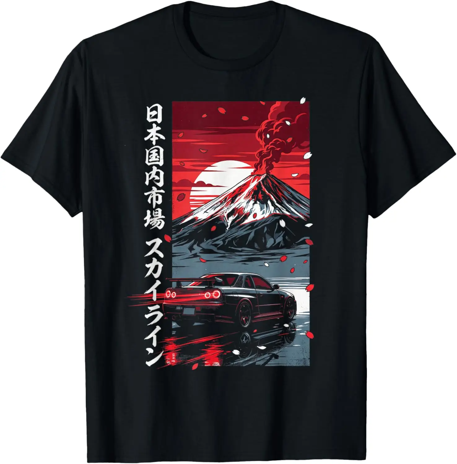 Cars Shirts Men JDM Drift Race Car Japan Domestic Market T-Shirt 100% Cotton Trendy Y2K Short-Sleeve Tee-Soft, Quick-Drying,