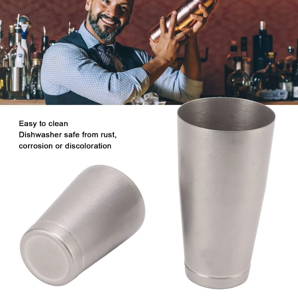 304 Stainless Steel Boston Shaker Set Leak-Proof 2 Section Design Weighted Cocktail Shaker Professional Bar Shaker