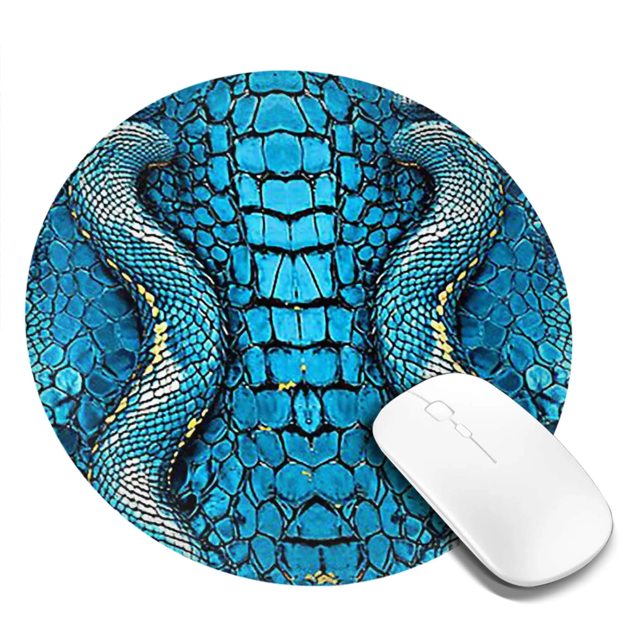 Snake skin Blue Snake Serpent Animal Viper Mouse Pad Computer Keyboard Mouse Mat Laptop Desk Mat Office Accessories Table Mats