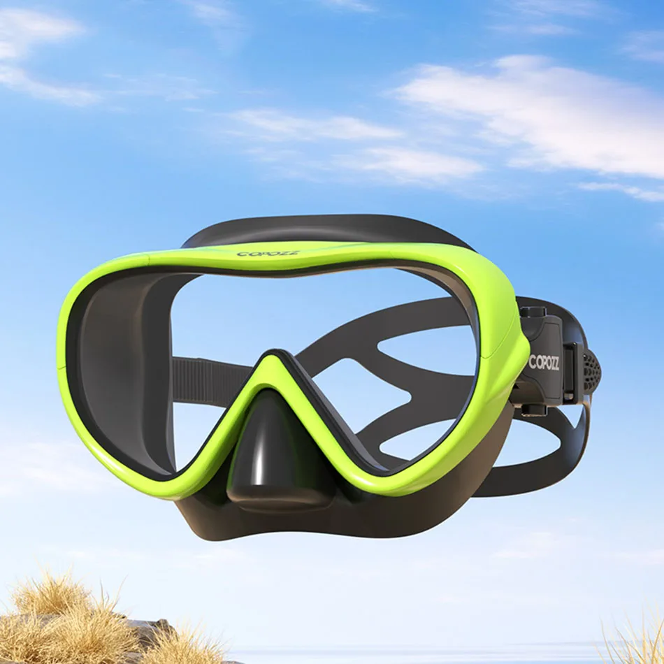 COPOZZ Professionelle Tauchmaske Vollsichtmaske Unterwasser Schnorchel Maske Set Schwimmen Schnorchel HD Anti Nebel Tauchausrüstung – Detail 15