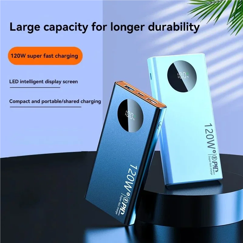 120W Super Fast Charging 80000mAh Power Bank 100% Sufficient Capacity Portable Battery Charger Digital Display For iPhone Xiaomi