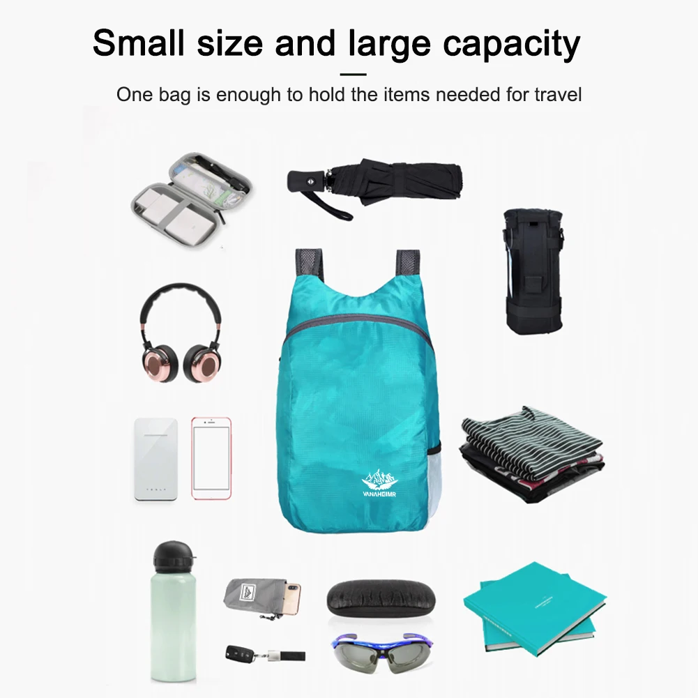 Outdoor Hiking Bag Lightweight Packable Backpack Foldable ultralight Travel Daypack Bag Waterproof Folding Pack for Women Men