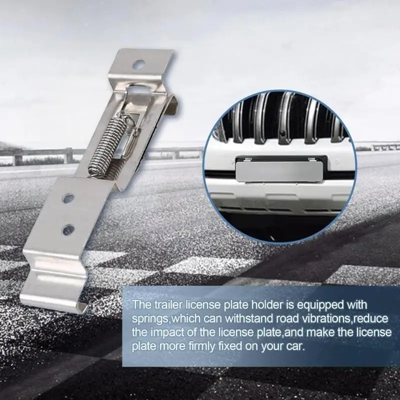 

2025 New Pack of 4 Trailer Number Plate Stand License Plate Bracket Metal Number Plate Clip Frame Number Plate Hold for Truck