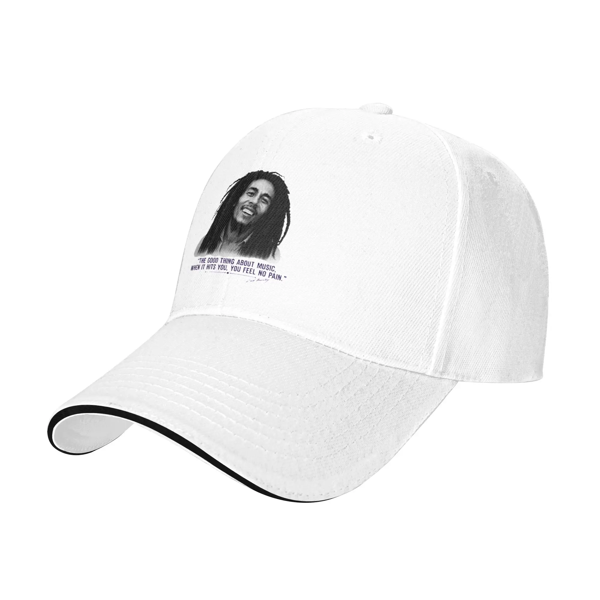 Bob Marley Inspired Piece   The Good Thing About Music Gift For Children Men Women A Baseball Cap Hat
