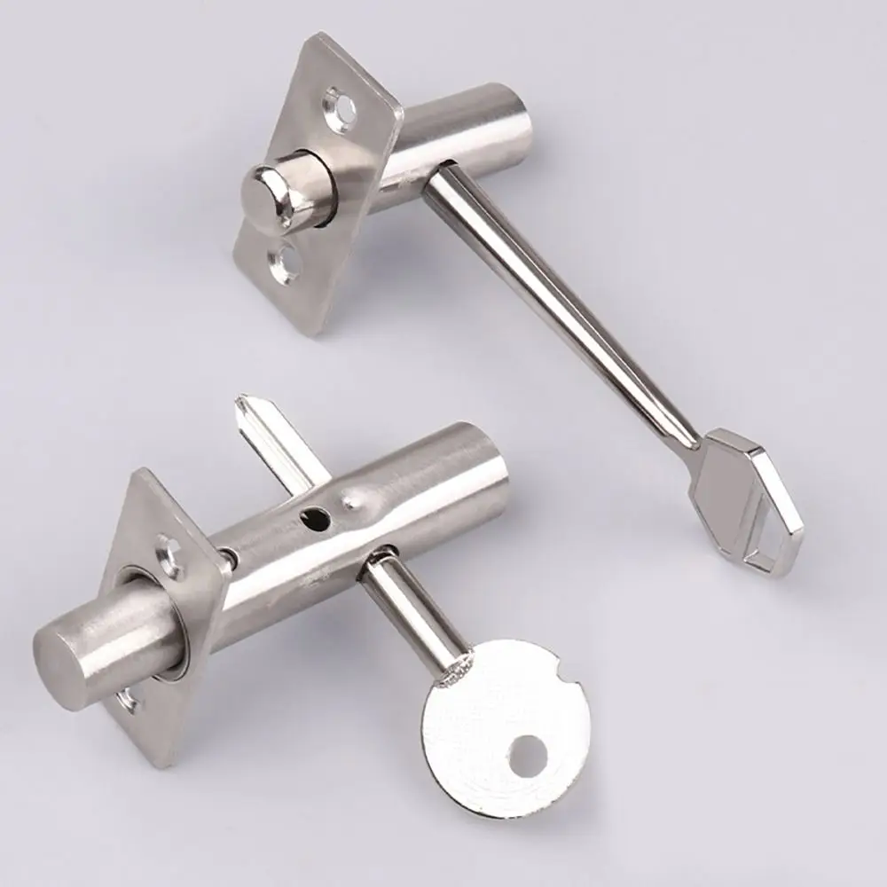 Easy Install Stainless Steel Invisible Door Lock Thicken Simple Mortise Lock Tubewell Key