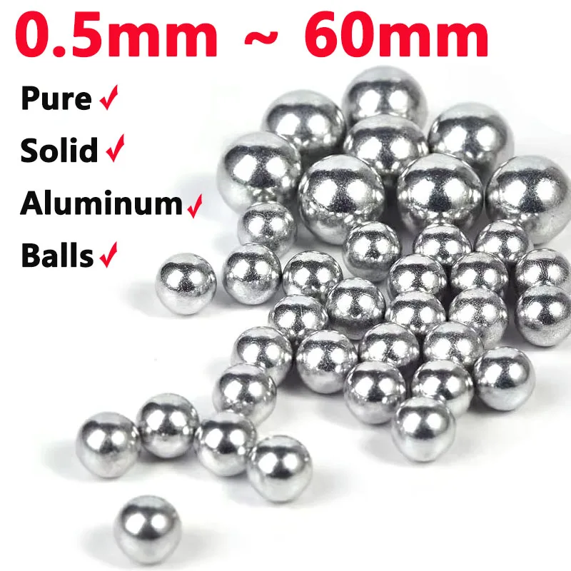 

Pure Solid Aluminum Balls 0.5/0.6/0.7/0.8/0.9/1/1.1/1.2/1.3/1.4/1.5/1.588/2/2.2/2.38/2.5/2.778/3-60mm 1060/1070 Aluminum Beads