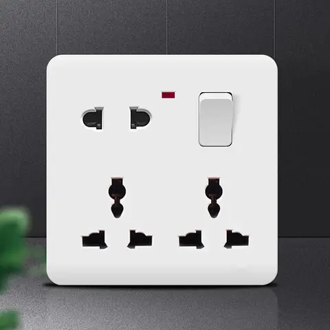 스위치가 있는 멀티 전원 소켓, 8 핀 범용 벽 소켓, USB 인터페이스가 있는 EU 영국 13A 소켓, 멀티 소켓 220v 한국