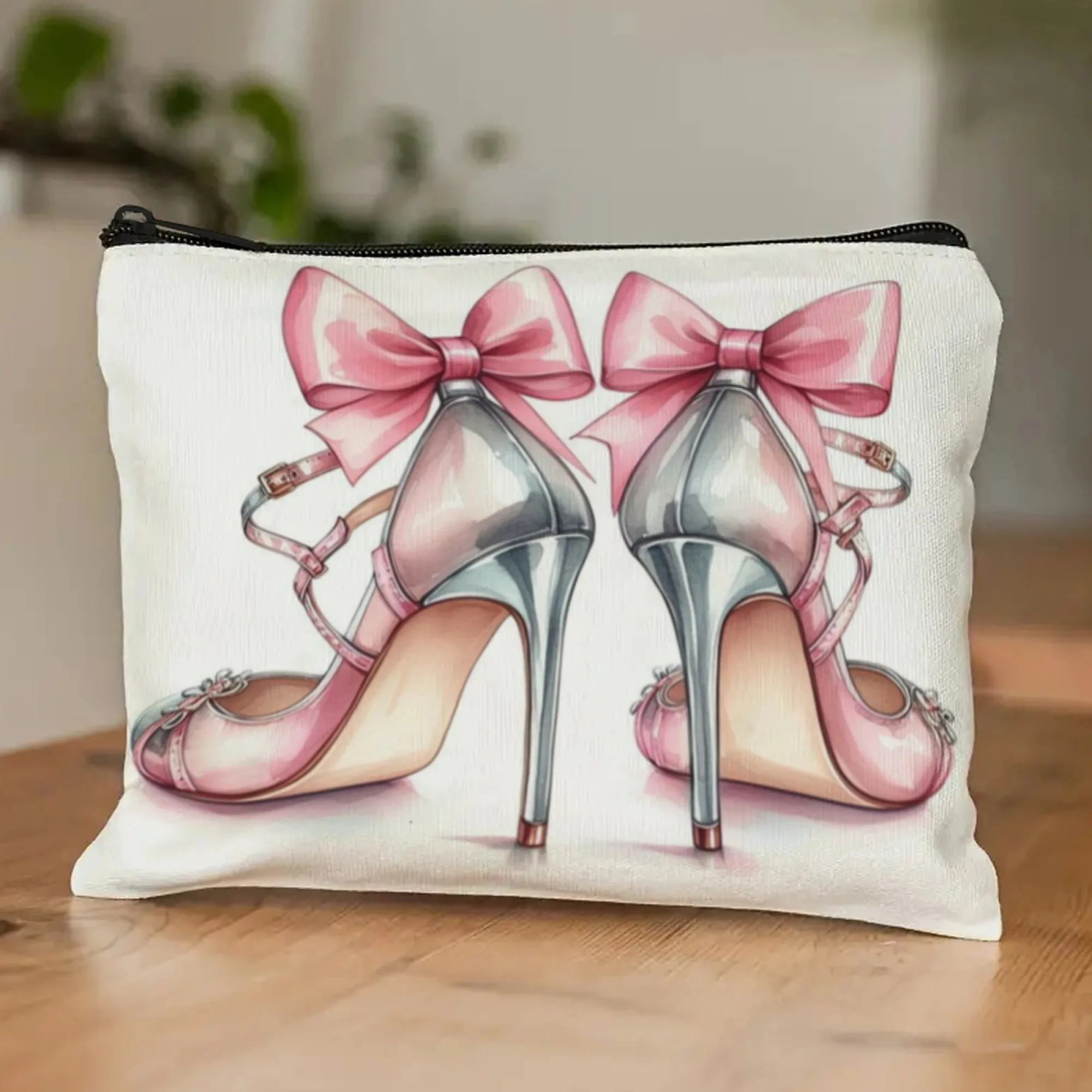 

Novelty High Heels Fun Cosmetic Bag Makeup Bag - Lightweight Zipper Travel Toiletries Storage Bag Skin Care Sundries Pouch