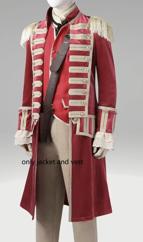 

Adult Men Hook Costume Jacket And Vest Captain Uniform Customized